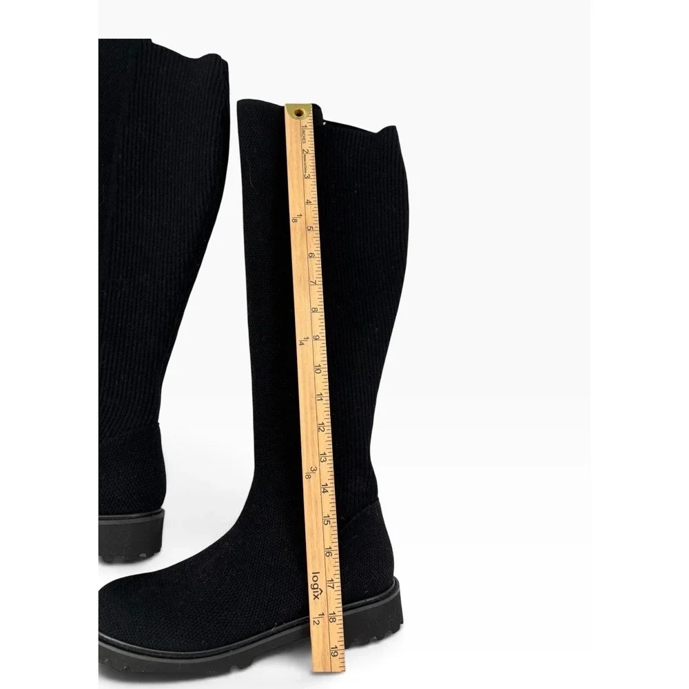 Vivaia Filipa Round Toe Stretch Boots Womens 8.5 Black Water Repellent Boots